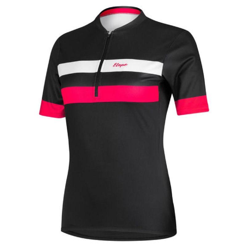 Clara 2.0 cyklistický dres čierna-ružová 1