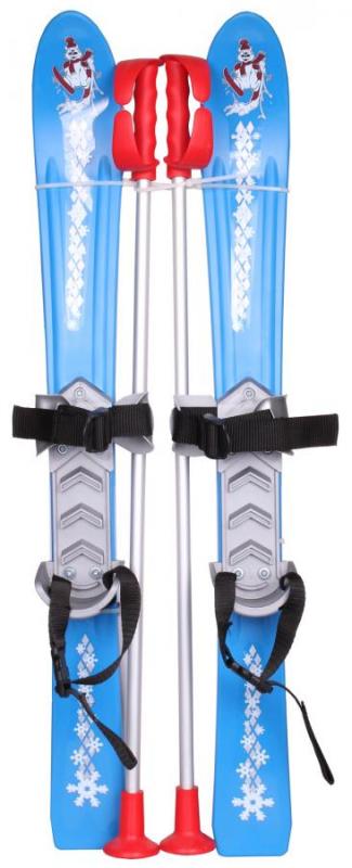 Merco detské mini lyže Baby Ski 90 cm plastové, s paličkami modrá