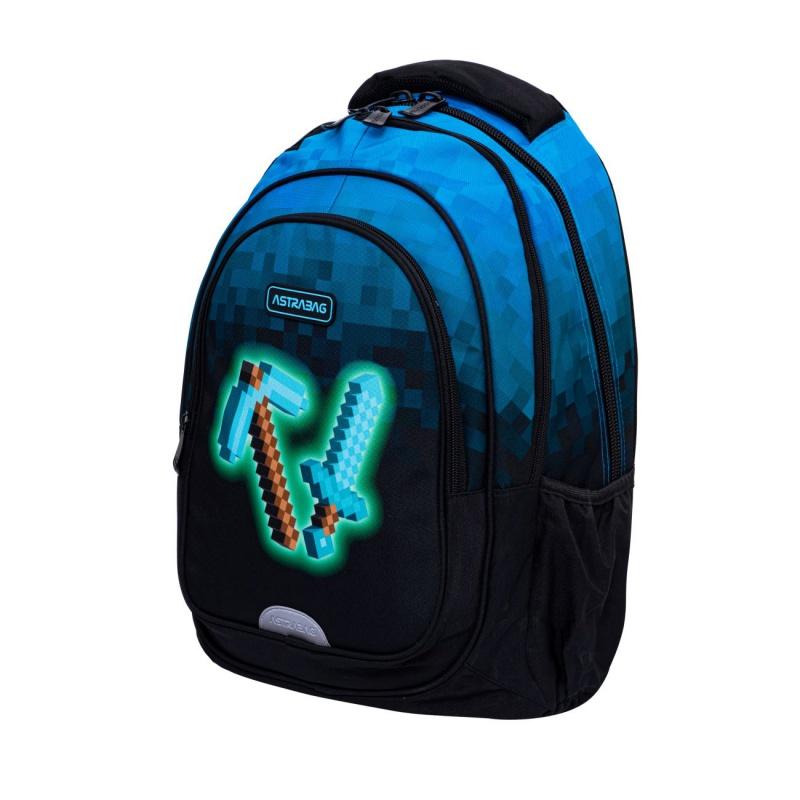 Školský batoh AstraBAG BLUE PIXEL, AB300, 502024093