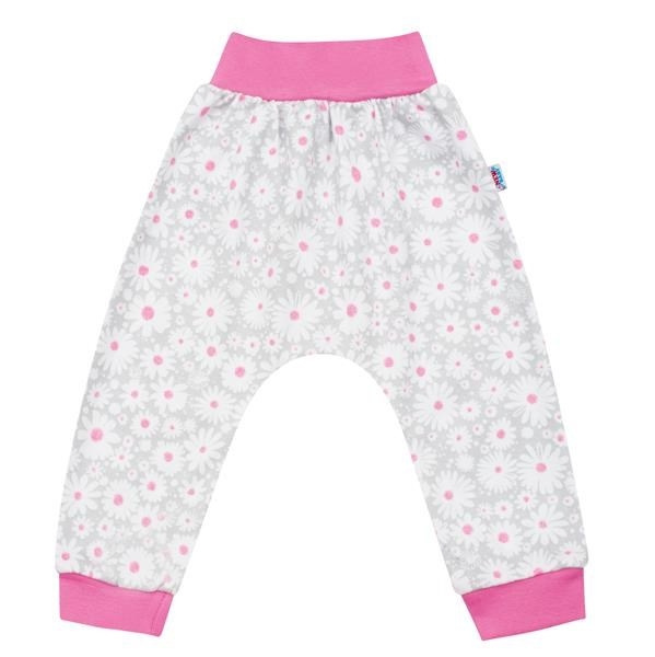 2-dielna dojčenská bavlnená súprava New Baby Happy Flower tmavo ružová 56 (0-3m) 2