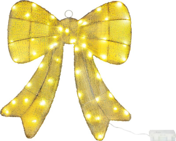 Dekorácia MagicHome Vianoce, Mašľa, 50xLED teplá biela, IP44, 45x4x45 cm