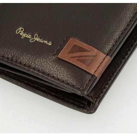 JOUMMA BAGS Pánska kožená peňaženka PEPE JEANS Strand Brown / Hnedá, 7432032