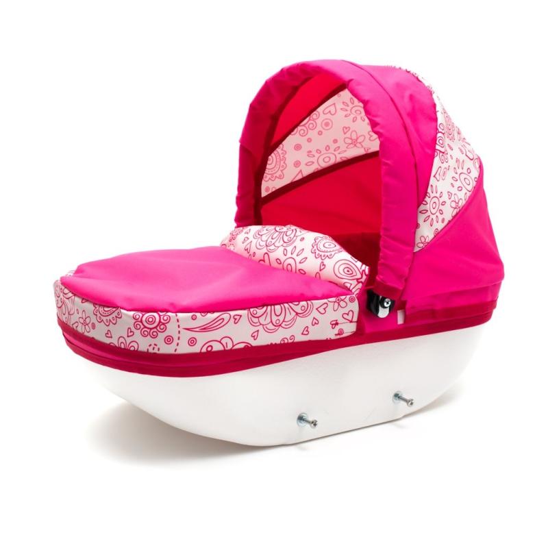 Detský kočík pre bábiky New Baby COMFORT ružový srdiečka