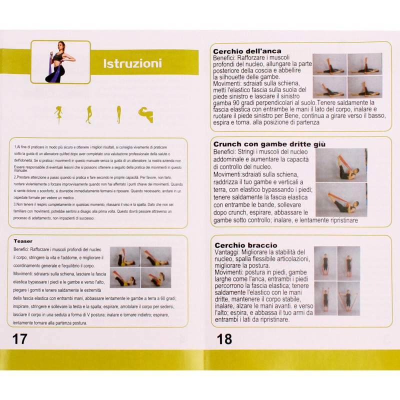 Yoga Stretch Mix 1500 sada posilňovacích gúm 5 ks mix farieb 9