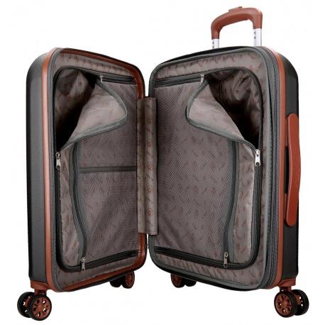 JOUMMA BAGS ABS Cestovný kufor 55x40x20cm, 38L, EL POTRO Ocuri Grey, 5128621 (small exp.)