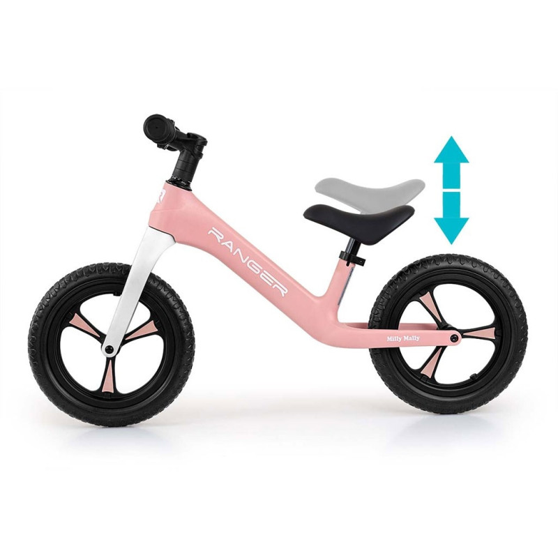 Detský balančný bicykel Milly Mally Ranger Pink 2