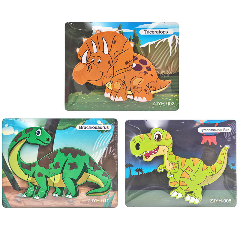 Drevené puzzle Dinosaurus