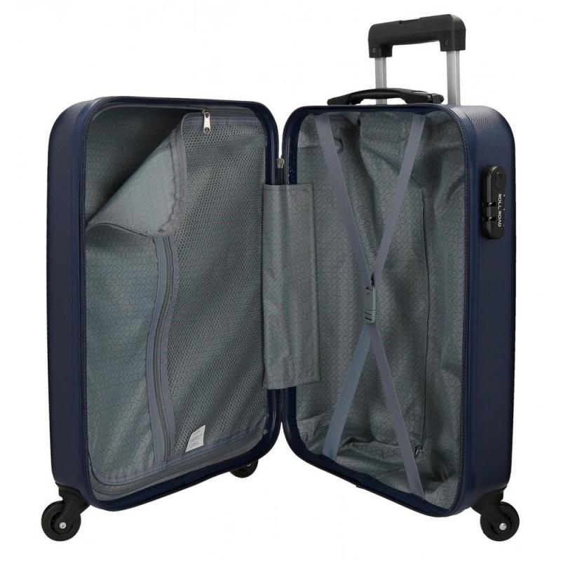 Sada ABS cestovných kufrov ROLL ROAD FLEX Navy Blue, 55-65-75cm, 5849462