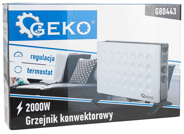 Konvektorový ohrievač s termostatom Modern- 2kW, GEKO 12
