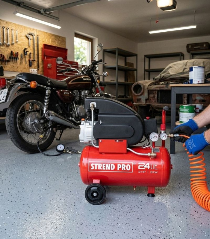 Kompresor Strend Pro FL2024-08, 1,5 kW, 24 lit, 1 piestový 1