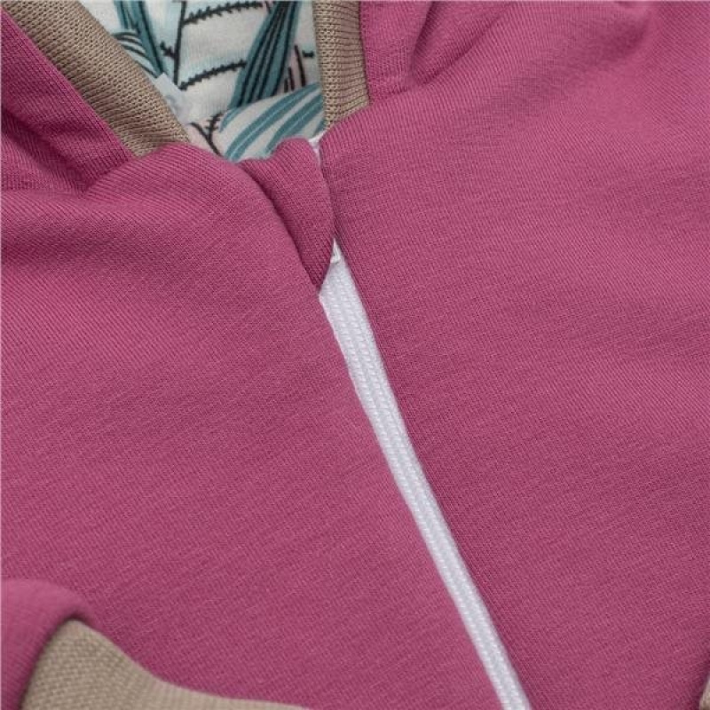 Zateplený jarný overal s kapucňou New Baby Spring purple-pink 62 (3-6m) 2
