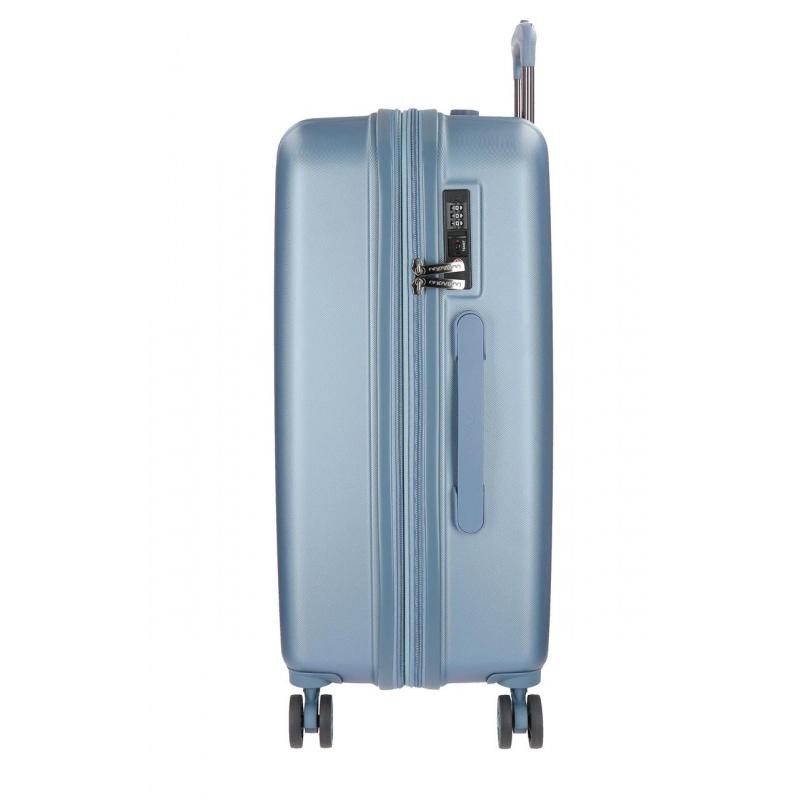 MOVOM Wood Steel Blue, Sada luxusných ABS cestovných kufrov, 75cm/65cm/55cm, 5318463