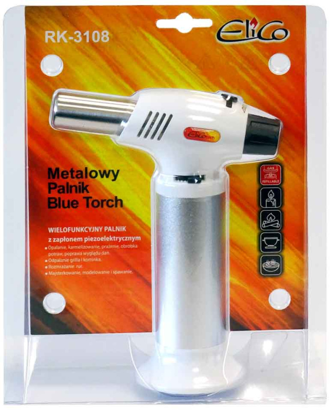 Kovový plynový horák Blue Torch RK-3108, ELICO 4