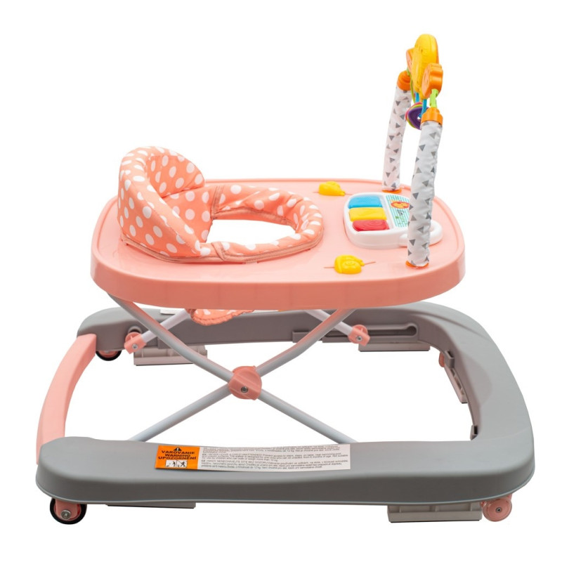 Detské chodítko so silikónovými kolieskami New Baby Forest Kingdom Pink 4