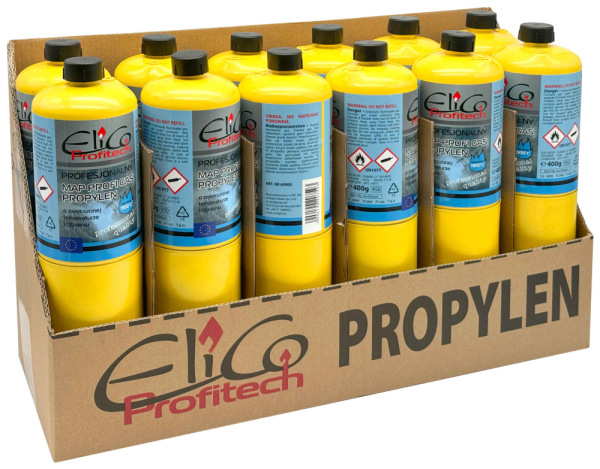 Kartuša MAPP s propylénom 400g, ventil 1"-20 UNF, ELICO 3