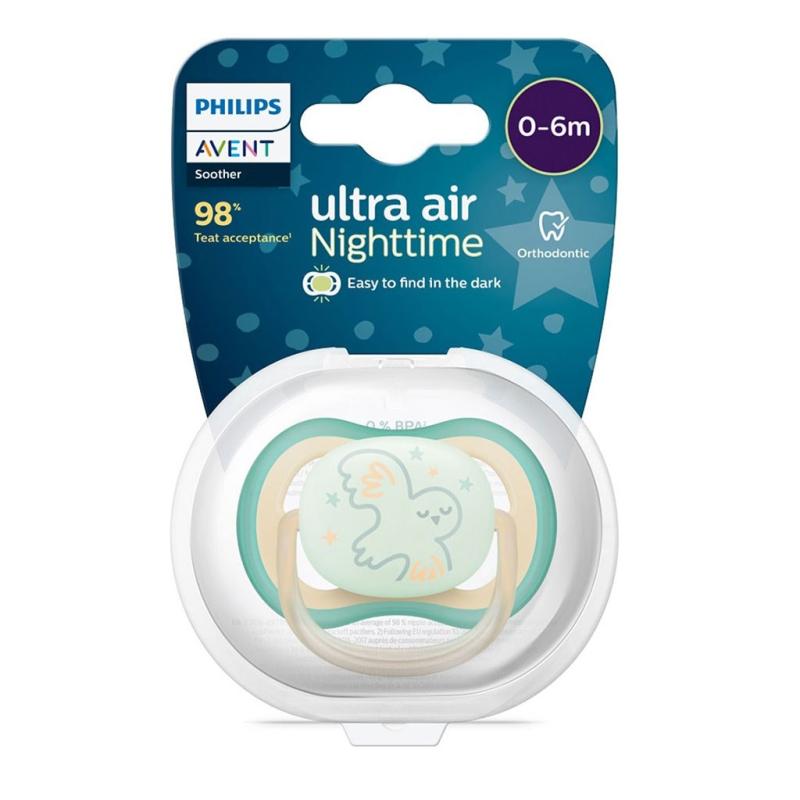 Dojčenský cumlík Ultra air Night Avent 0-6 mesiacov chlapec 0-6 m