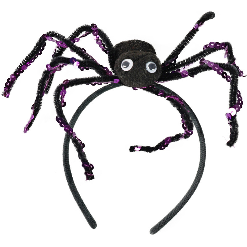 Čelenka Halloween s pavúkom čierna