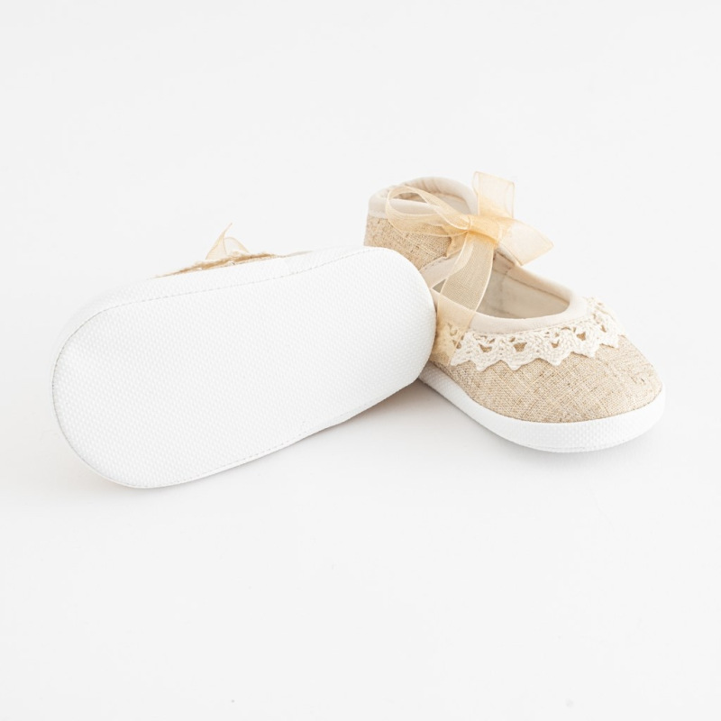 Dojčenské krajkové capačky New Baby hnedá 12-18 m 12-18 m 2