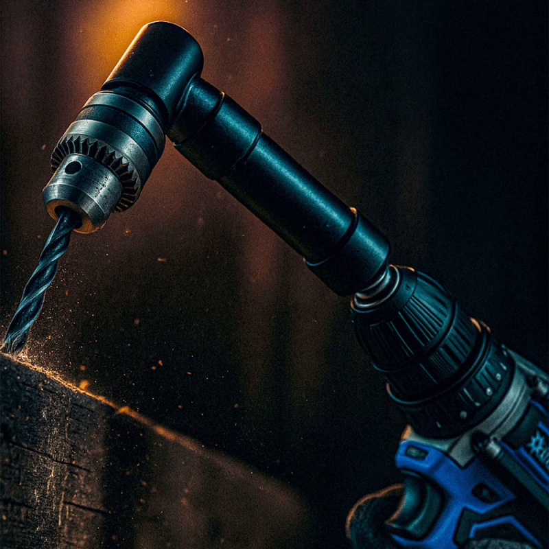 Adaptér so skľučovadlom 1-10 mm pre uťahovanie a vŕtanie pod uhlom 90°, GEKO 2