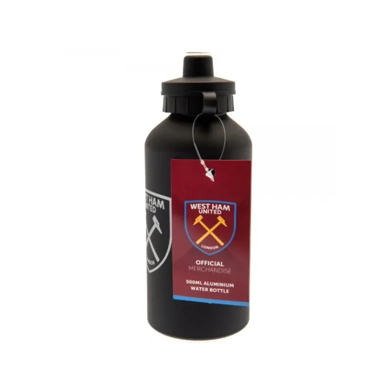 Fľaša na pitie WEST HAM UNITED F.C. Aluminium Drinks Bottle Black, 500ml