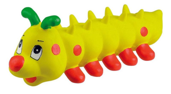 Hračka PET EXPERT, pre psa, húsenica, so zvukom, latex, 26 cm