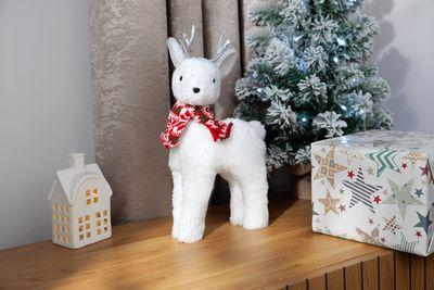 Stromček MagicHome Vianoce Snowy, jedľa v jute, zasnežený, 60 cm