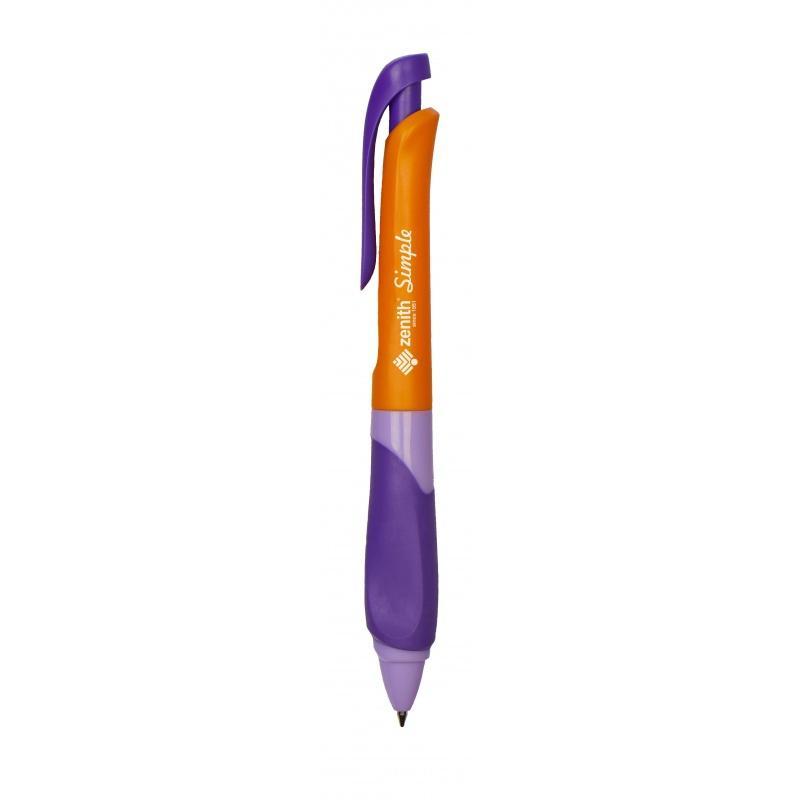 ASTRA ZENITH Simple, Guľôčkové pero 0,7mm, modré, ergonomické, oranžová, 201318001