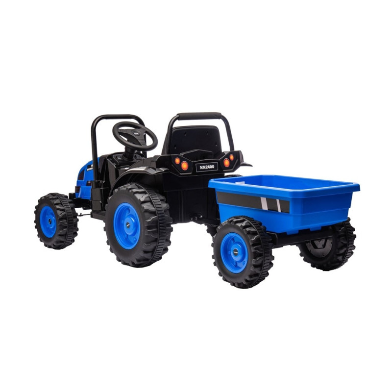 Elektrický traktor s prívesom Milly Mally Farmer modrý 3