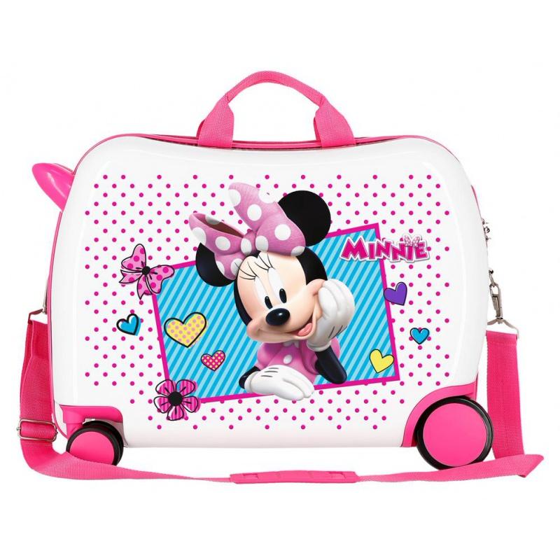 Detský cestovný kufor na kolieskach / odrážadlo MINNIE MOUSE Pink, 34L, 2399862 2