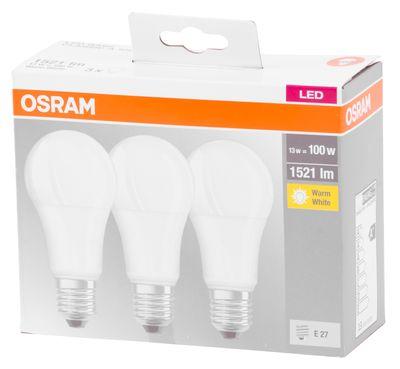 Žiarovka OSRAM® BASIC LED FR 100 (ean 9412) non-dim 13W/827 E27 2700K MULTIPACK, Star Classic A