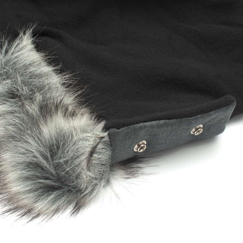 Rukávník na kočiar 2v1 New Baby s kožušinkou graphite 1