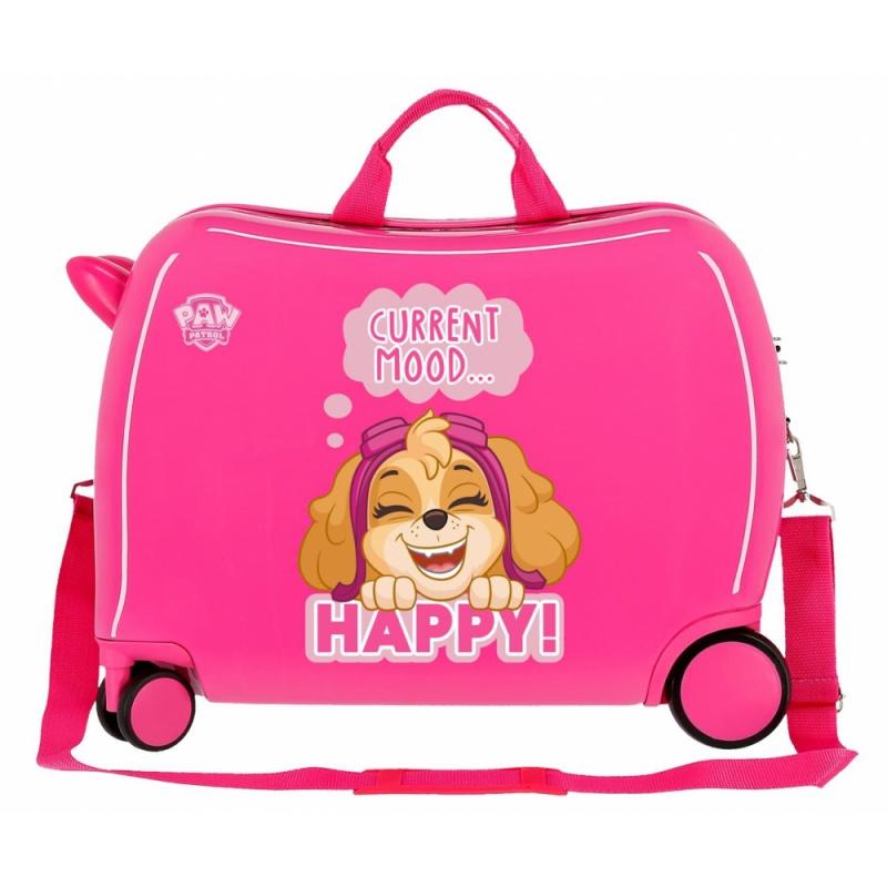 JOUMMA BAGS Detský cestovný kufor na kolieskach / odrážadlo PAW PATROL Pink, 38L, 2199823