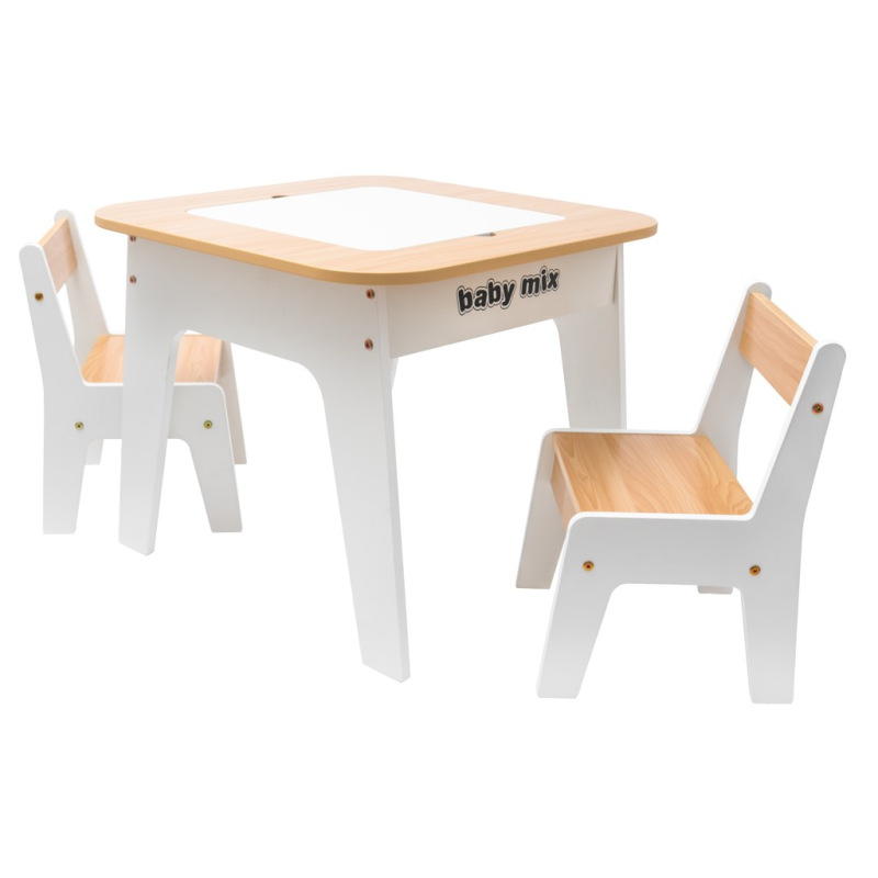 Detský stôl a stolička Baby Mix Leaf Natural