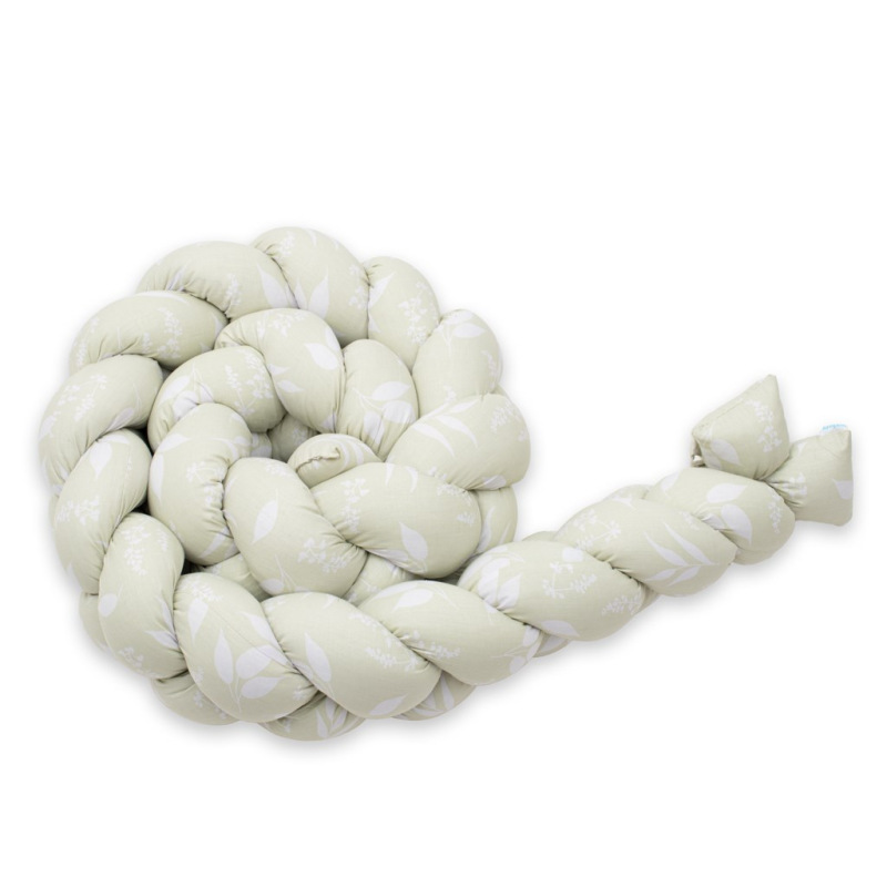 Ochranný mantinel do postieľky vrkoč New Baby Lístie 3