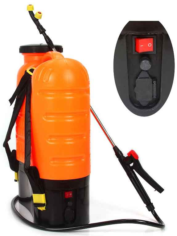 Postrekovač akumulátorový 16 litrový, akumulátor 12V-8Ah, oranžový, MAR-POL 6