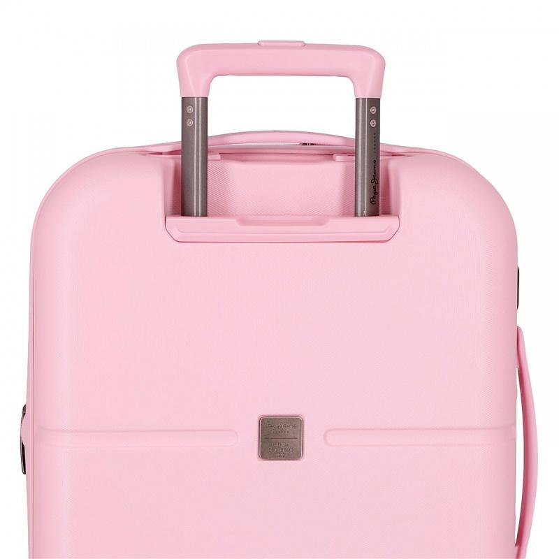 PEPE JEANS Highlight Light Pink, ABS Cestovný kufor, 55x40x20cm, 37L, 768862C (small exp.) 9