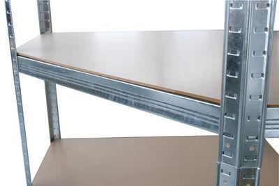 Regál Racks RAT80, do kúta, rohový, kovový, MDF, 5 políc, 180x90x40 cm, max. 150 kg/polica