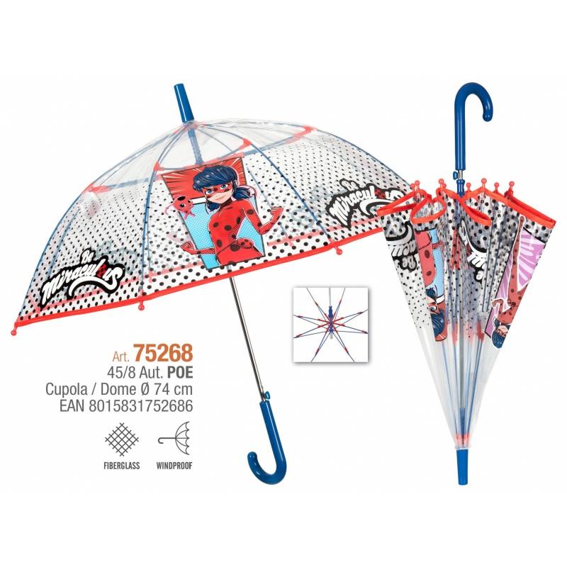 PERLETTI® Detský automatický dáždnik KÚZELNÁ LIENKA Transparent, 75268