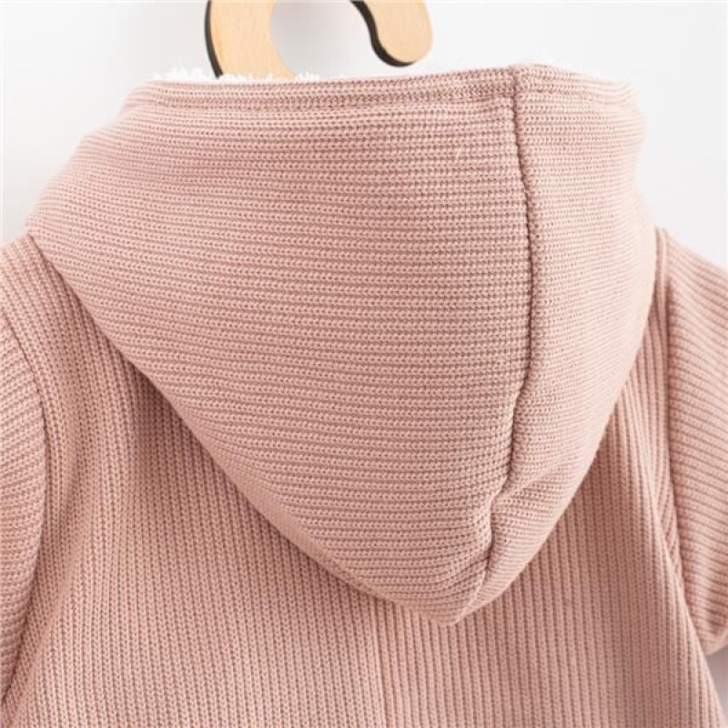 Dojčenská kombinéza s kapucňou New Baby Frosty pink 74 (6-9m) 2
