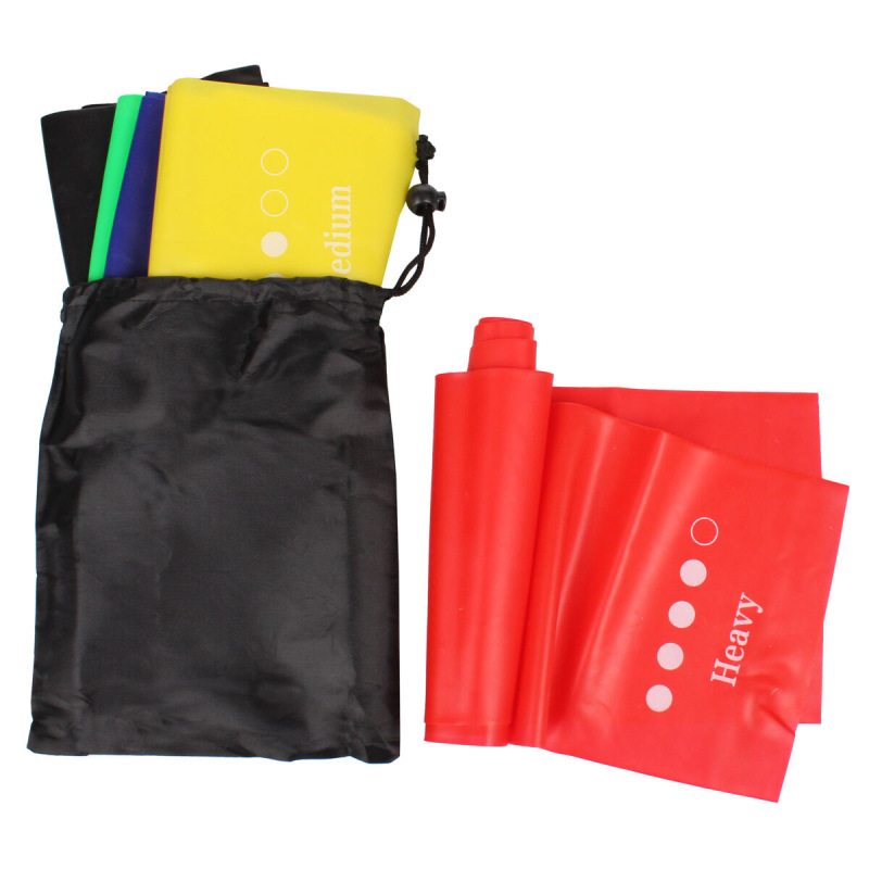Yoga Stretch Mix 1500 sada posilňovacích gúm 5 ks mix farieb 1