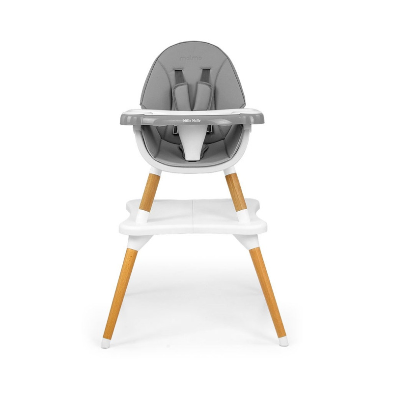 Jedálenská stolička Milly Mally 2v1 Malmo grey 1