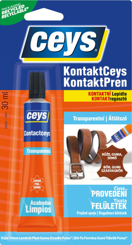 Lepidlo Ceys KONTAKTCEYS transparentné, tuba, 30 ml 1