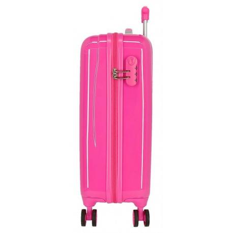JOUMMA BAGS detský ABS cestovný kufor DISNEY FROZEN Sparkle Pink, 55x38x20cm, 34L, 2421431