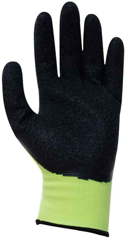 Ochranné rukavice SUPER TECH NYLEX, žltozelená priadza, latexová dlaň, veľkosť 10, VASKO 1