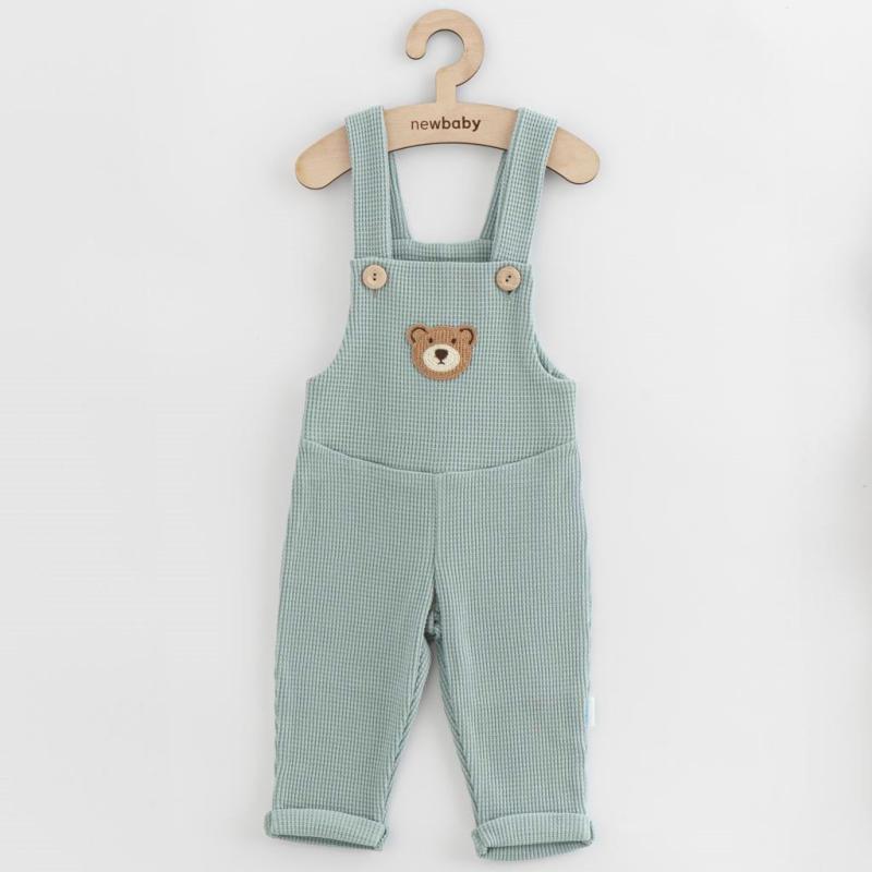 Dojčenské zahradníčky New Baby Luxury clothing Oliver zelené 56 (0-3m)