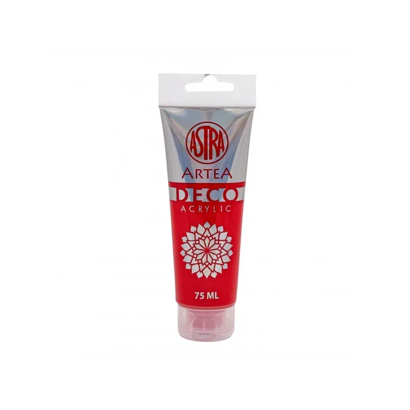 ASTRA ARTEA Deco, Akrylová farba 75ml, Bright Red / Jasná Červená, 309123004