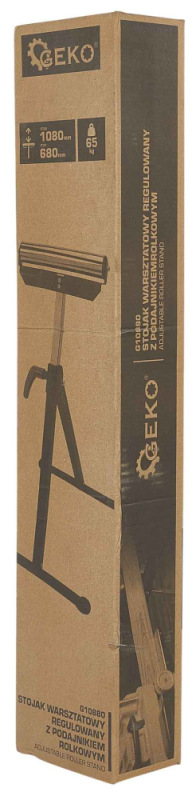 Nastaviteľný dielenský stojan s valčekovým podávačom 680-1080 mm/300 mm 65 kg 6
