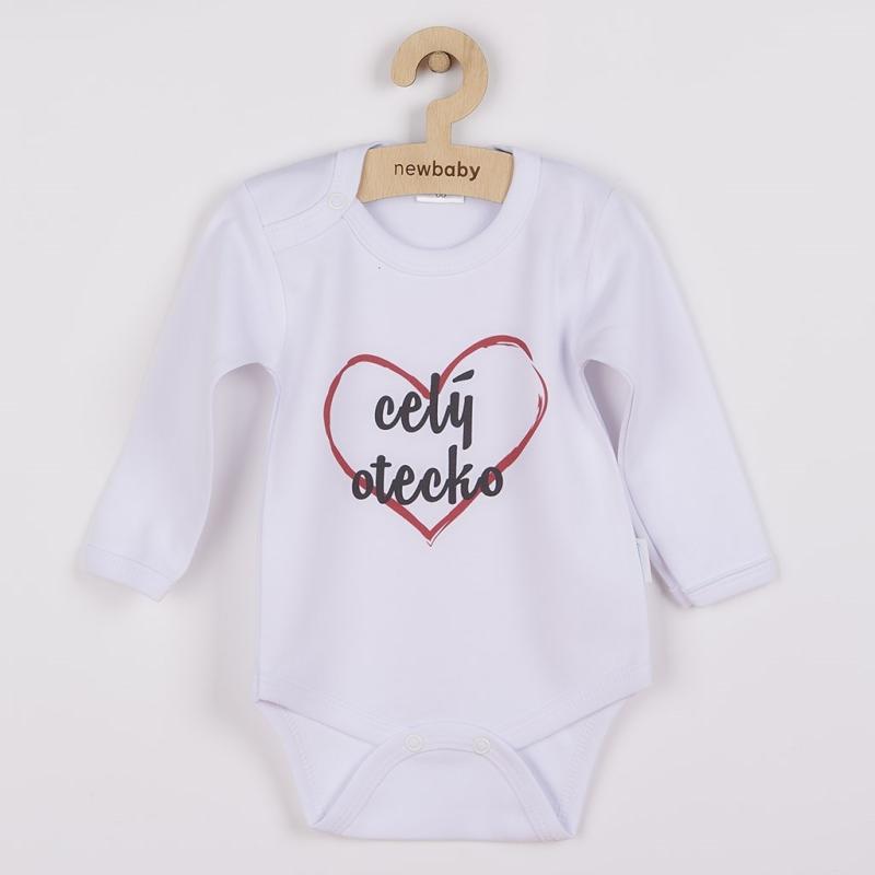 Body s potlačou New Baby celý otecko - darčekové balenie 62 (3-6m)