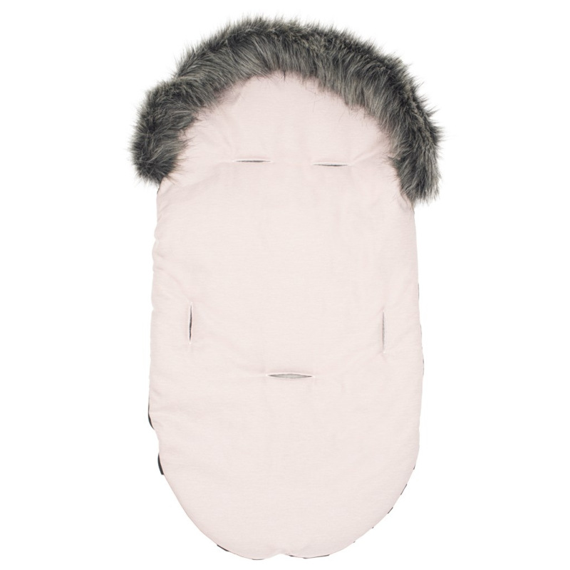 Detsky fusak NEW BABY s kožušinou dusty pink 2