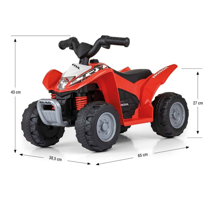 Elektrická štvorkolka Milly Mally Honda ATV červená 5